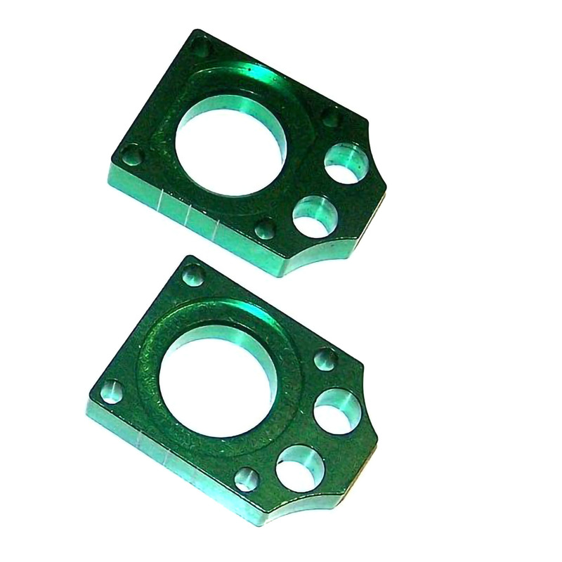 Tendeurs de Chaîne BUD RACING Aluminium Anodisé Vert pour Kawasaki 250/450 KXF 04-15