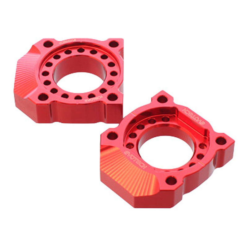 Tendeurs de chaîne Evotech rouge Kawasaki ZX-10R 11-25