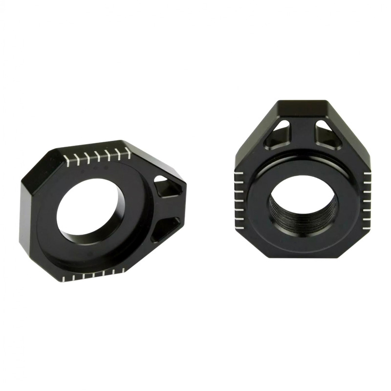 Tendeurs de ChaÃ®ne SCAR en Aluminium AnodisÃ© Noir pour KTM SX/SXF 23