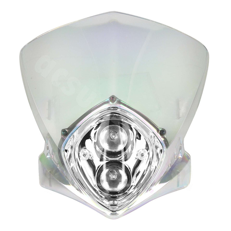 Tête de fourche Duke 2x20w transparent iridium