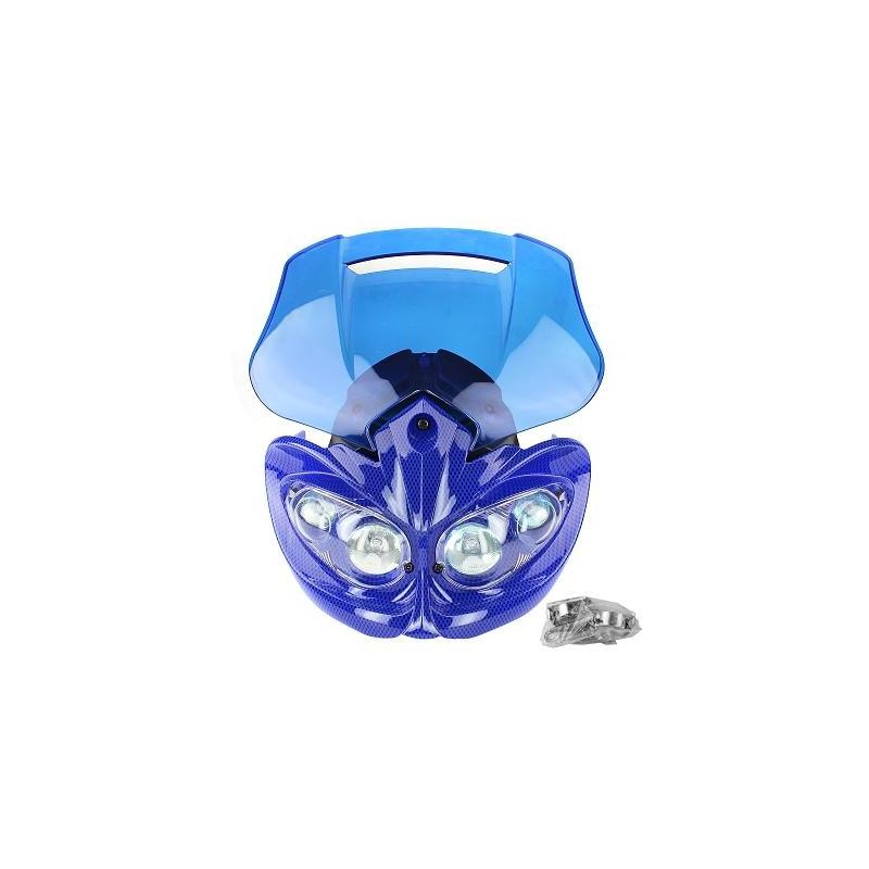 Tête de fourche Manga carbone bleu bulle bleu transparent