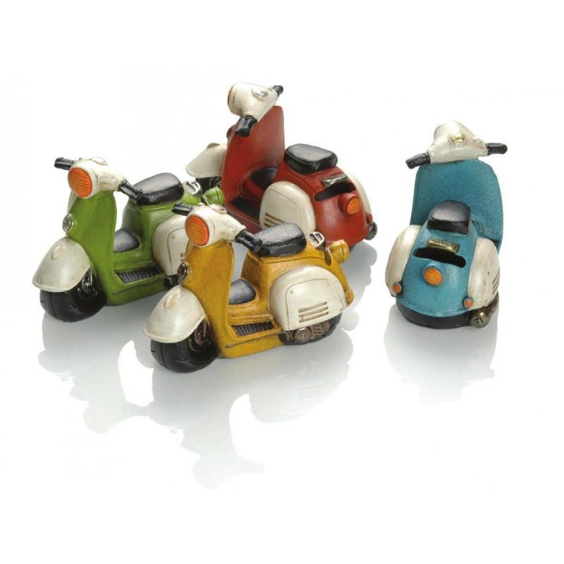 Tirelire Booster Scooter 14cm bleu