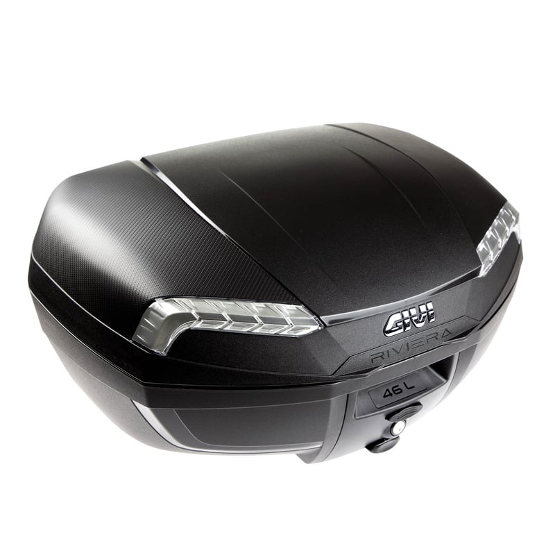 Top case Givi Monolock® E46 Riviera 46 Litres noir/catadioptres fumés