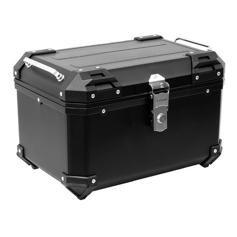 Top case X-Plor plastique couleur aluminium noir 52L
