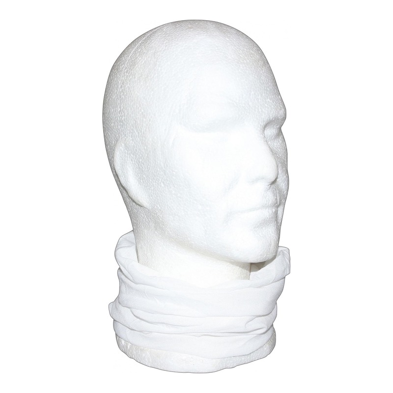 Tour de cou, cache cou, bandeau multi-usage blanc