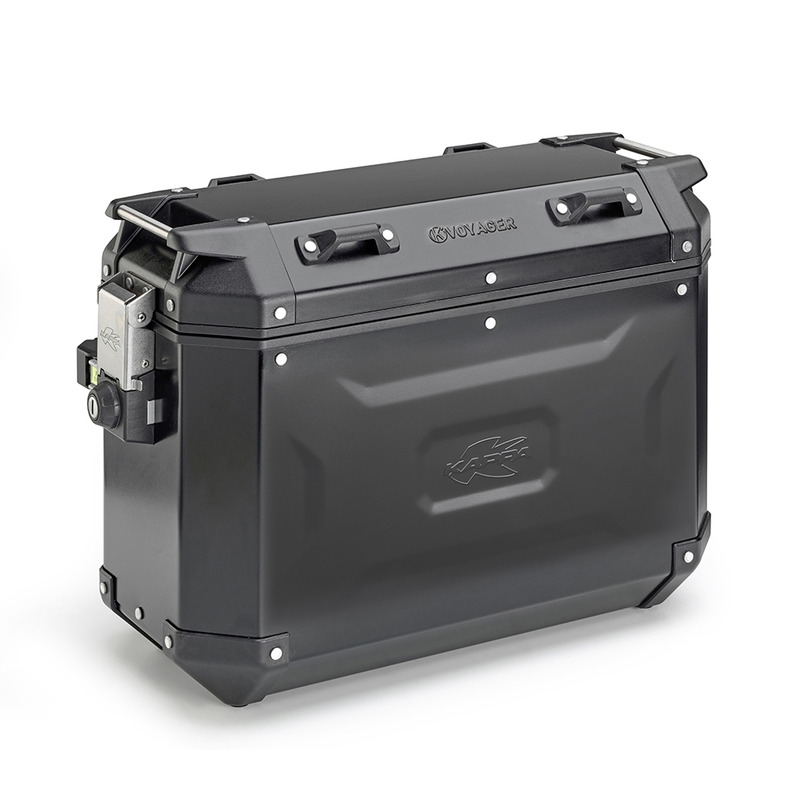 Valise droite aluminium noir Kappa K'Voyager 37L