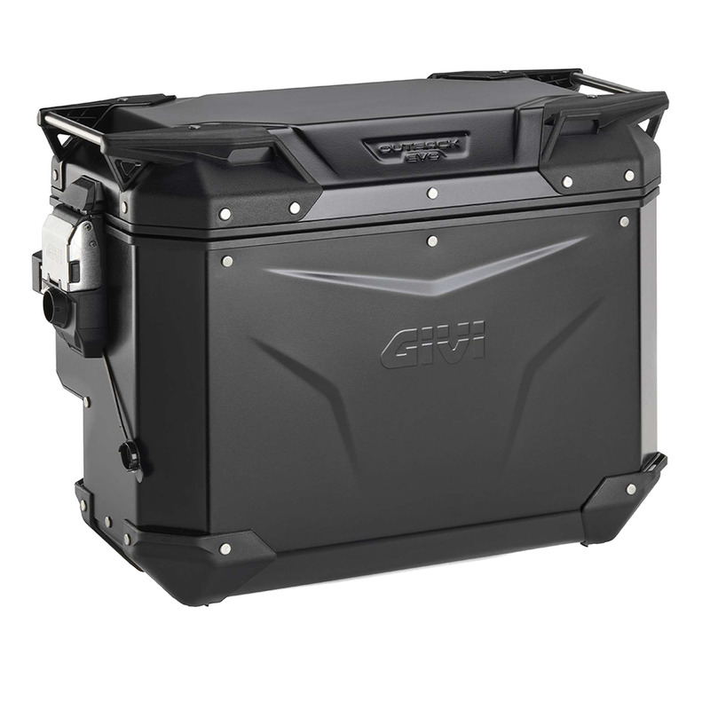 Valise latérale droite Givi Trekker Outback Evo Smart 40L noir avec dégagement pour échappement
