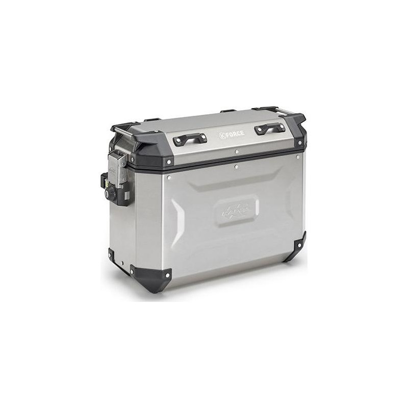 Valise latérale Kappa K’Force 37 Litres aluminium (côté droit)