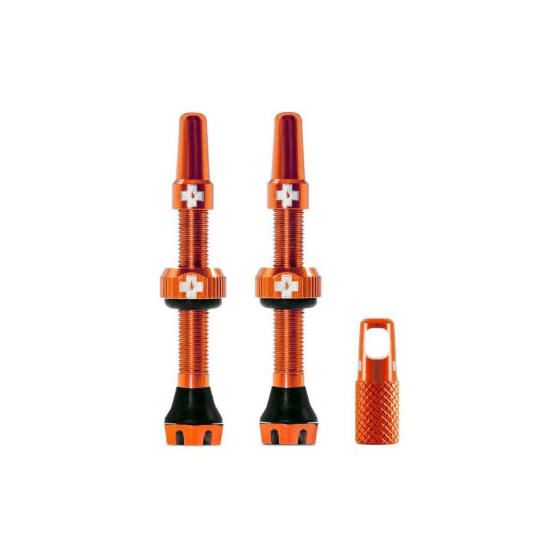 Valves tubeless Muc-Off V2 orange (paire)