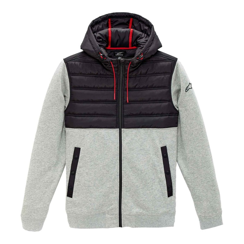 Veste à capuche zippée Alpinestars Bestie Quilted Hybrid gris heathe