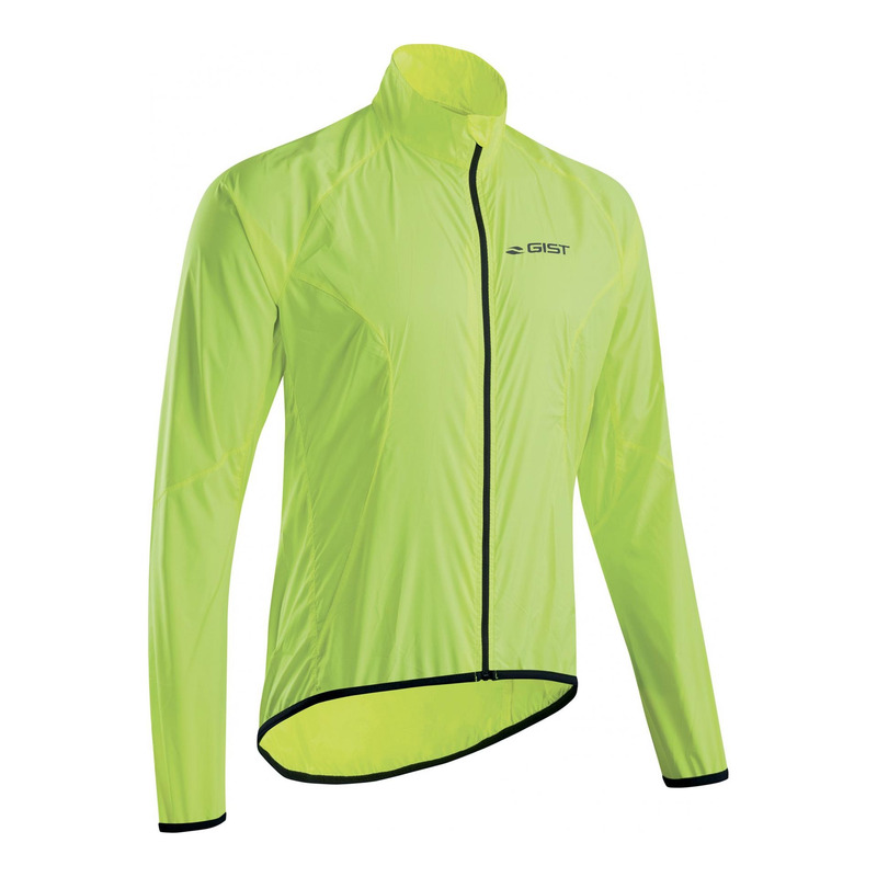 Veste coupe-vent manches longues Gist Giubbino jaune fluo