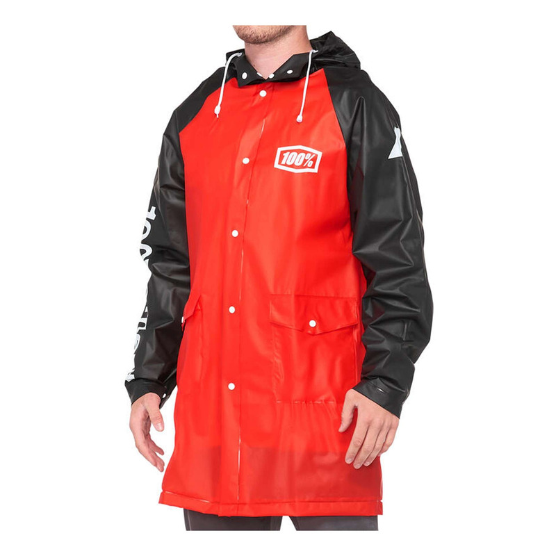Veste de pluie 100Â % Torrent noir/rouge- S