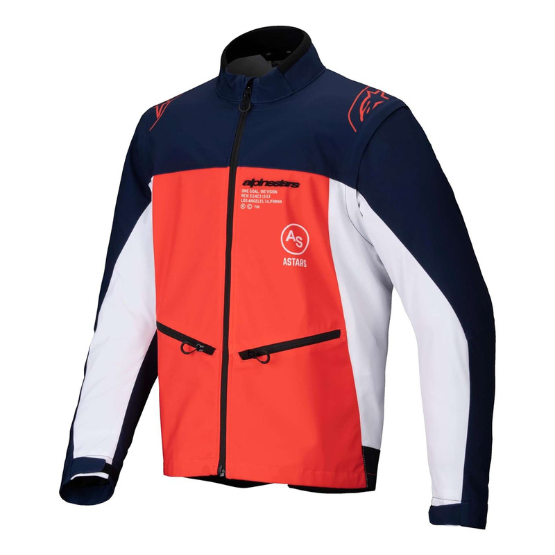 Veste enduro Alpinestars Lite-Dura Softshell navy/hot orange/white- M