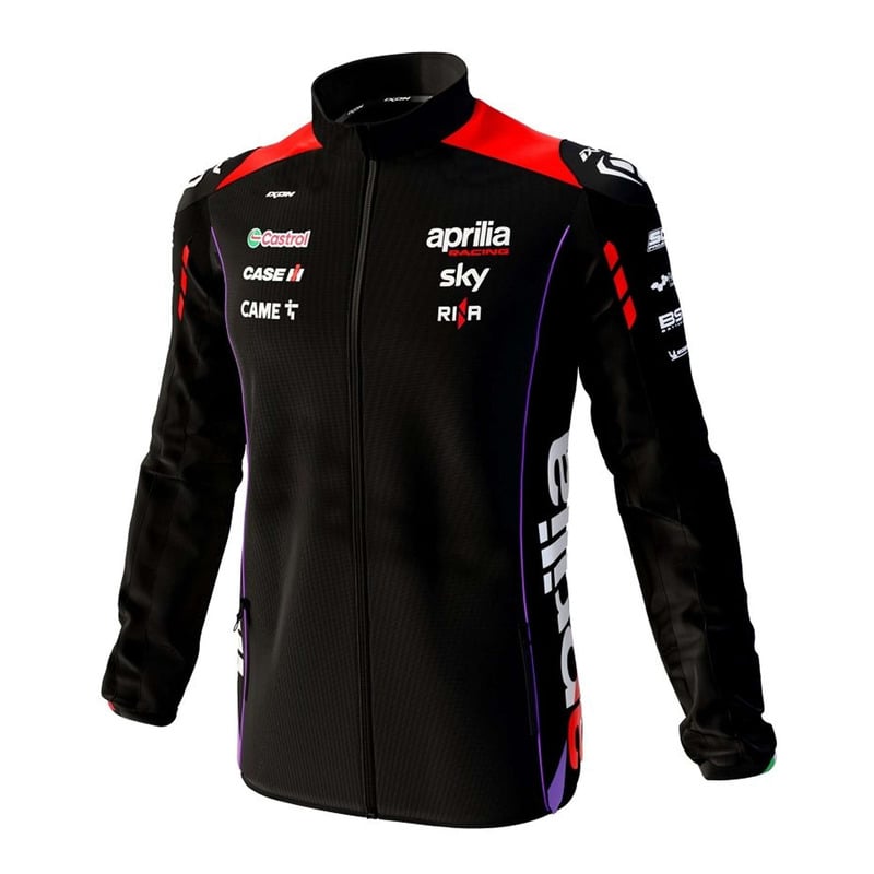 Veste Ixon Aprilia Racing 2024 noir/rouge fluo