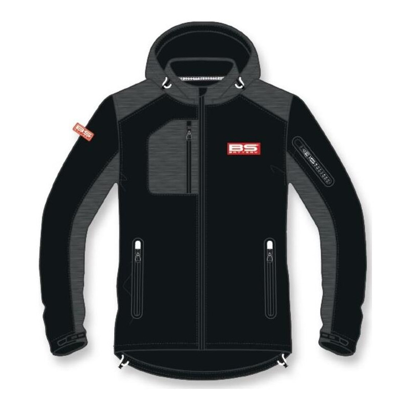 Veste softshell BS Battery Factory noir/gris- XL