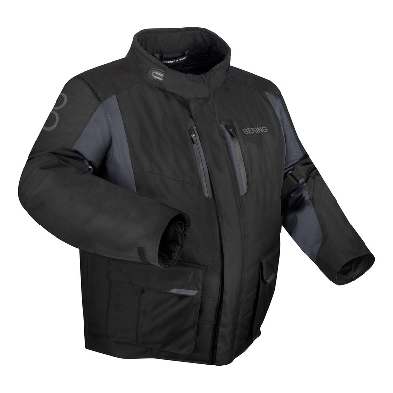 Veste textile Bering Siberia King Size noir/gris – Grandes Tailles