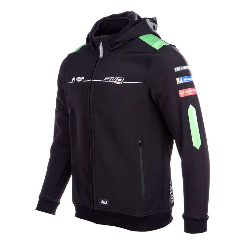 Veste textile Bud Racing Team Softshell 24 black/green