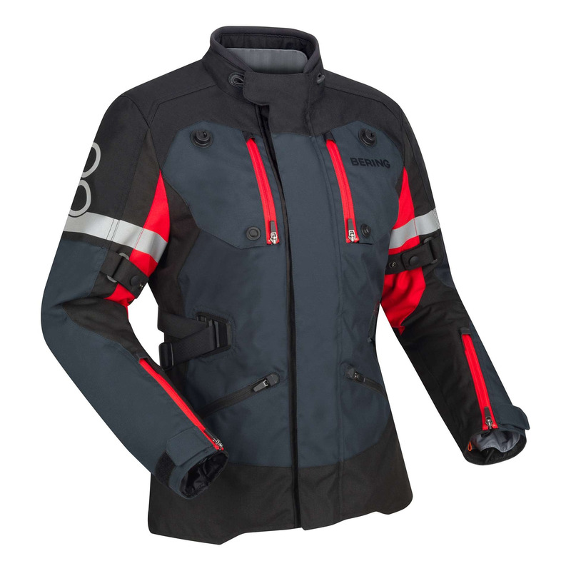 Veste textile femme Bering Lady Halifax noir/anthracite/rouge