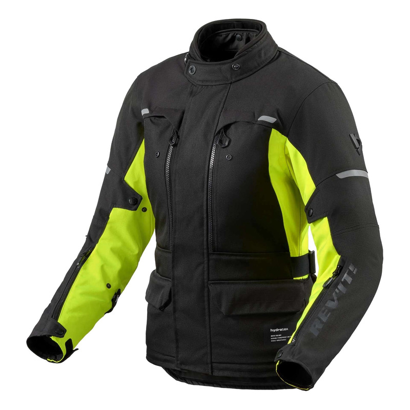 Veste textile femme Rev’It Outback 5 H2O Ladies black/neon yellow