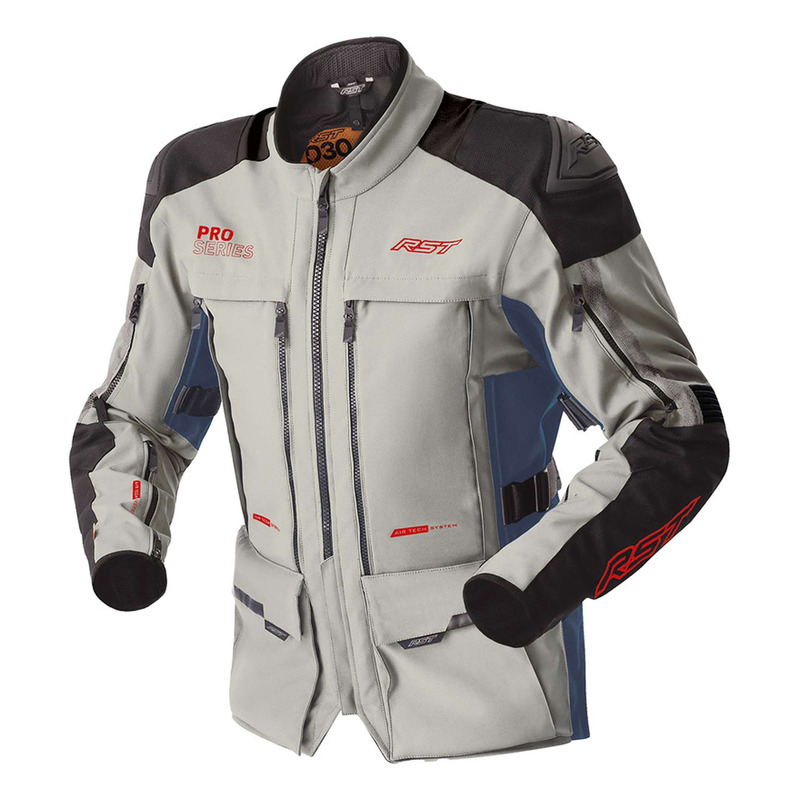 Veste textile femme RST Pro Series Adventure D3O argent/bleu