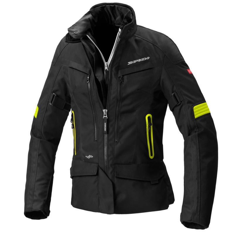 Veste textile femme Spidi Voyager 4 Lady noir/jaune fluo- XS