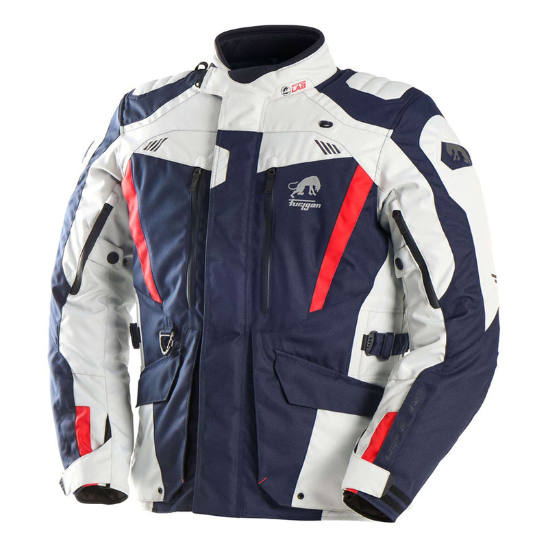 Veste textile Furygan Apalaches Evo bleu/pearl/rouge- 3XL