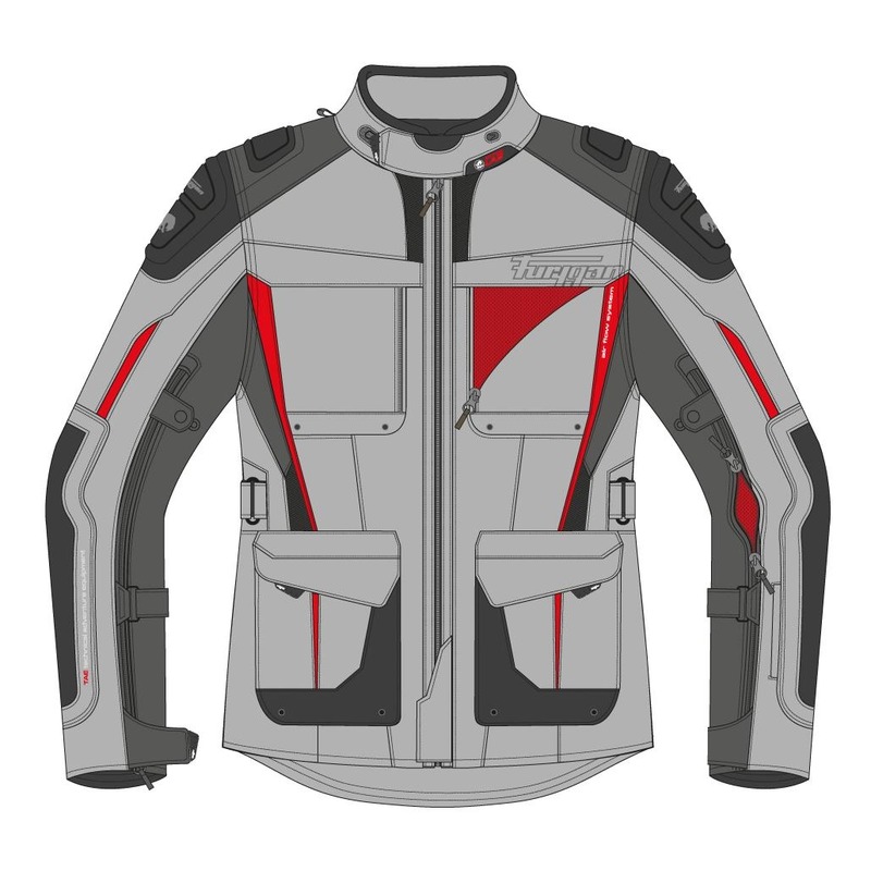 Veste textile Furygan Brevent 3W1 perle/gris anthracite- S