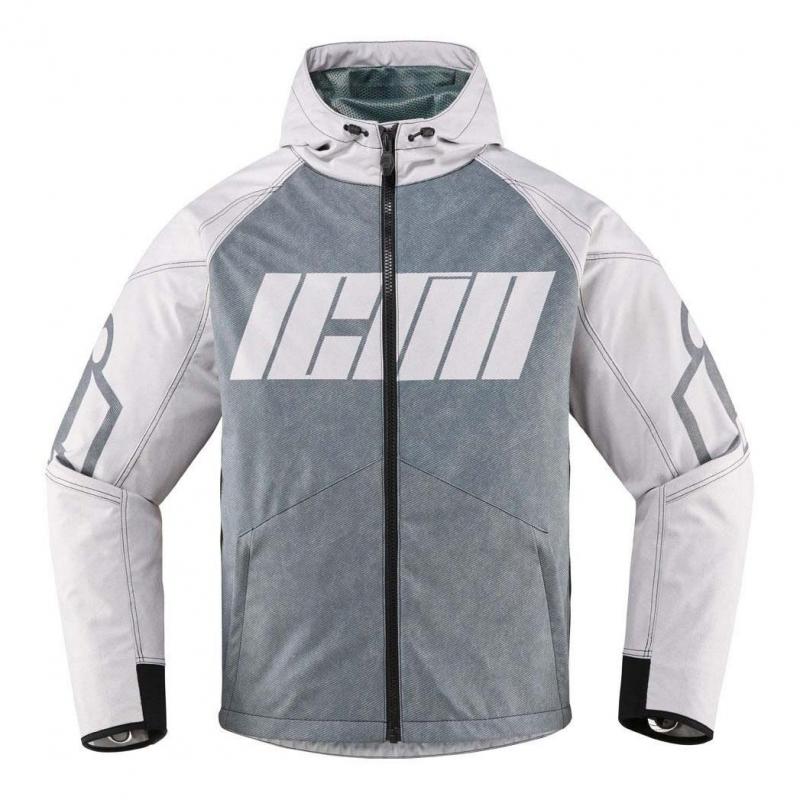 Veste textile Icon Merc HS gris- S
