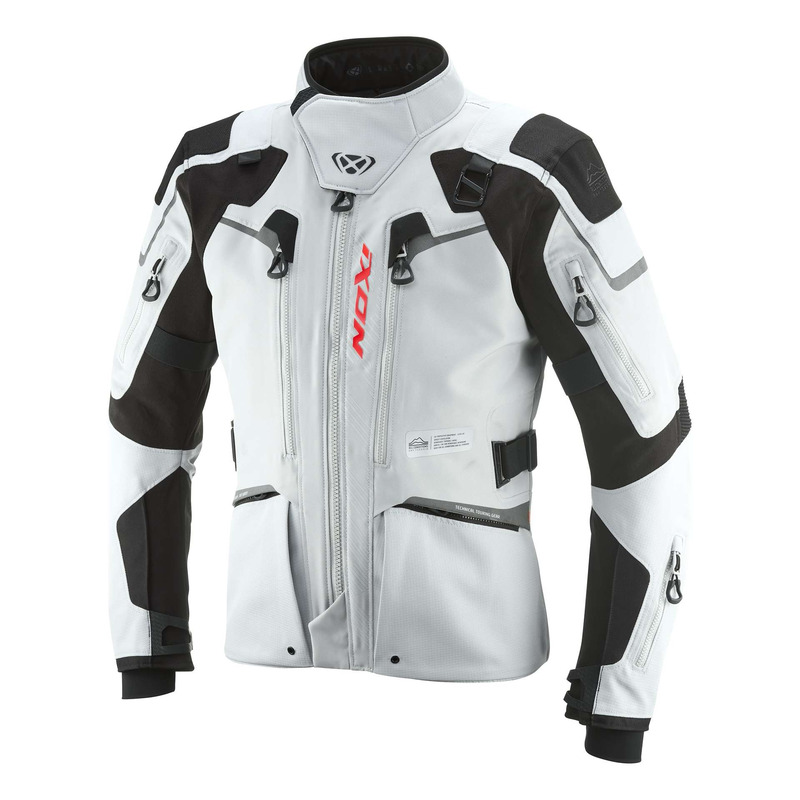 Veste textile Ixon Odin gris clair/noir