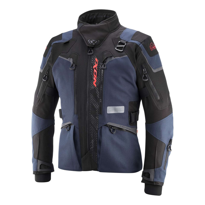 Veste textile Ixon Odin navy/black/bright red- S