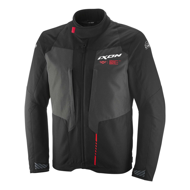 Veste textile Ixon Tyr noir/anthracite/rouge vif