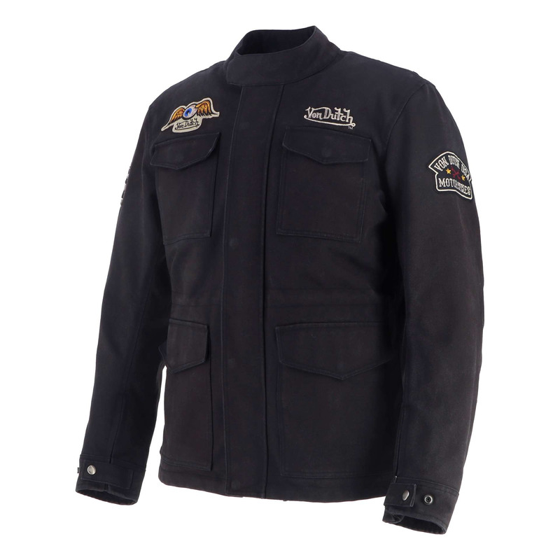 Veste textile Von Dutch x Helstons Warrior noir