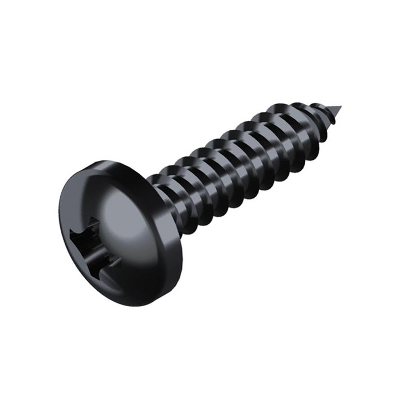 Vis tête ronde noir 2,9x13mm Acier zingue