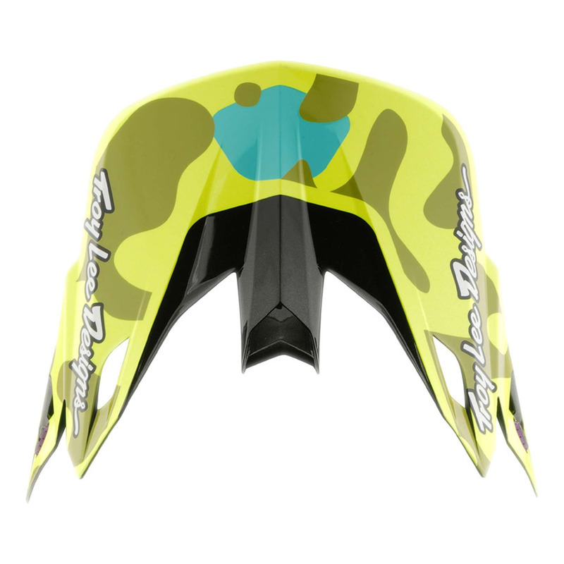 Visière casque cross Troy Lee Designs SE5 Composite Myth jaune fluo