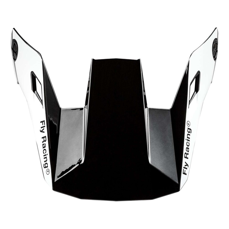 Visière casque Fly Racing Rayce Noir/Blanc