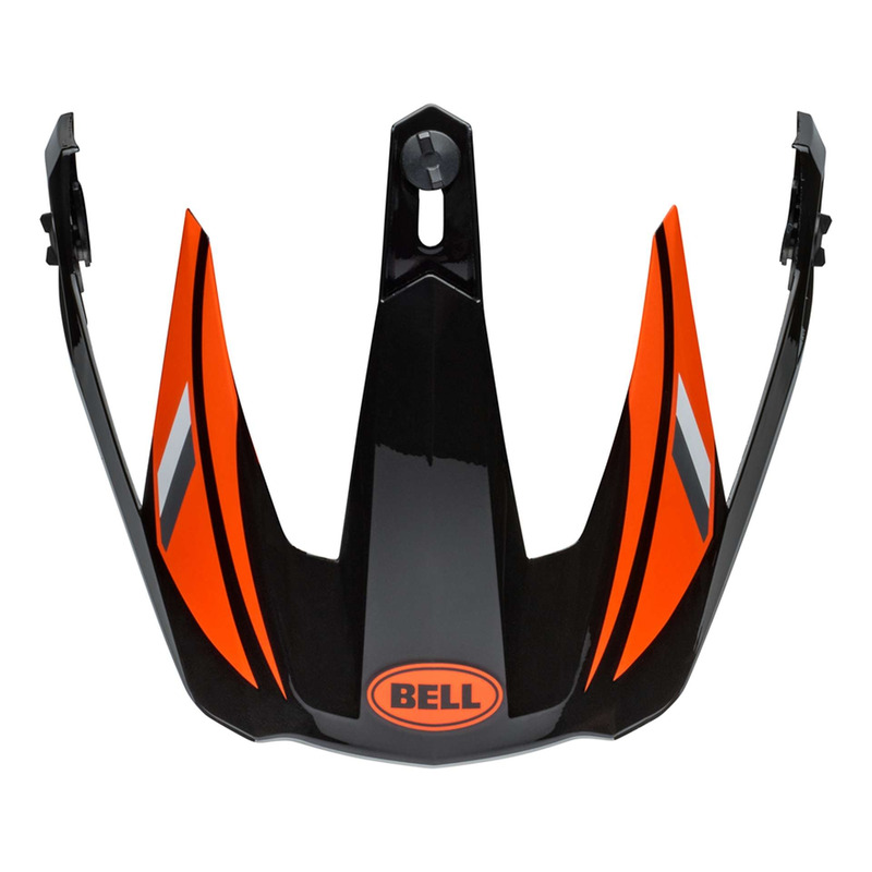 Visière de casque trail Bell MX-9 Adventure Mips Alpine gloss black/Orange