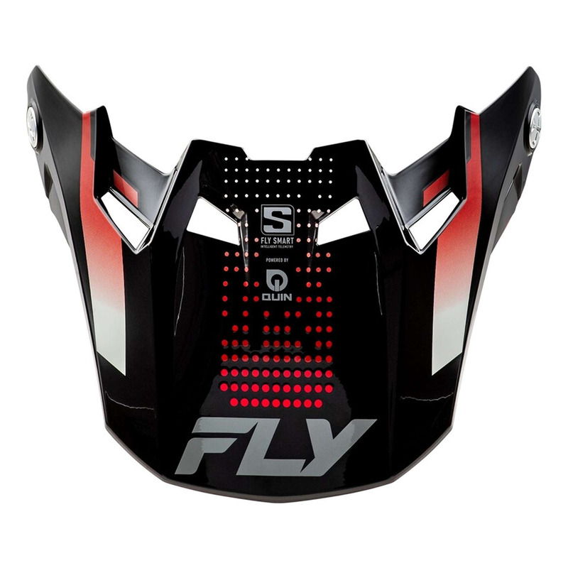Visière Fly Racing Formula S Carbon Protocol noir carbone/rouge