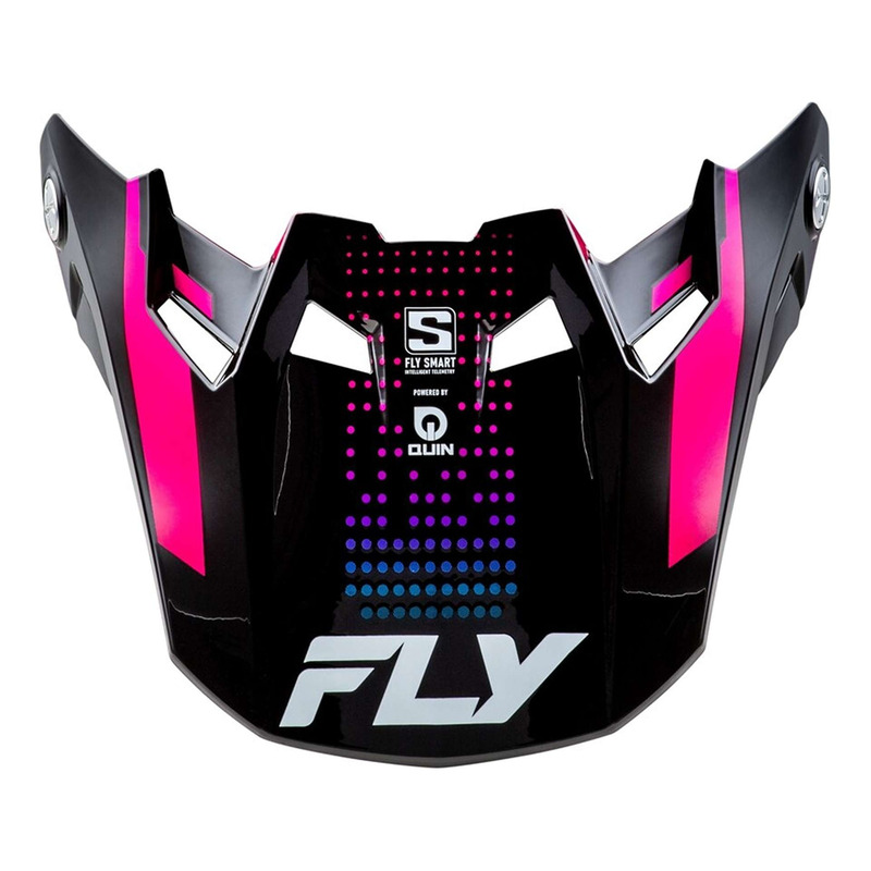 Visière Fly Racing Formula S Carbon Protocol noir carbone/bleu/rose