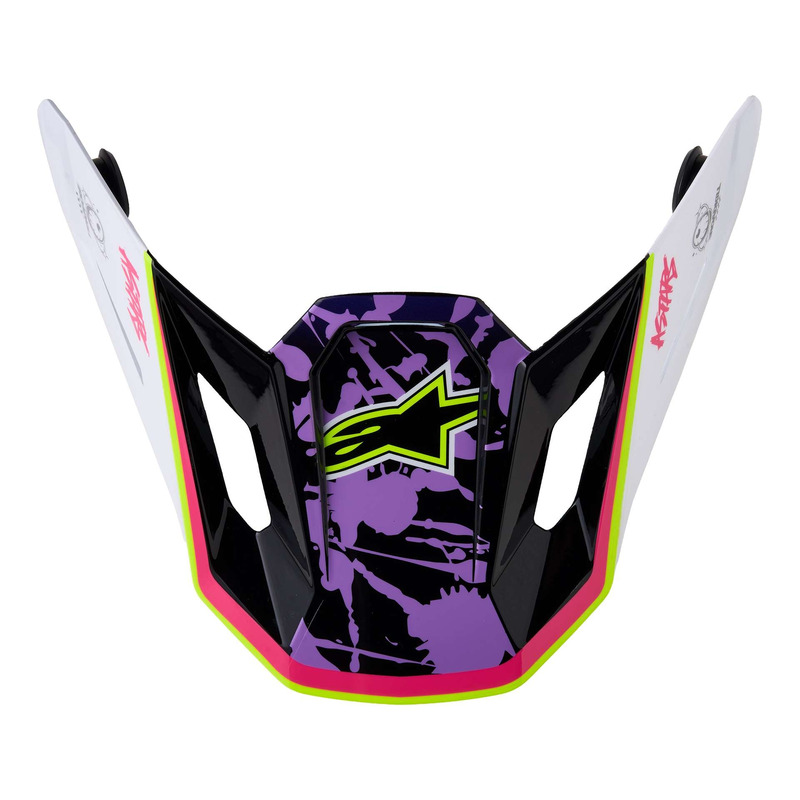 Visière pour casque cross Alpinestars SM7 Blaster purple/pink/white glossy