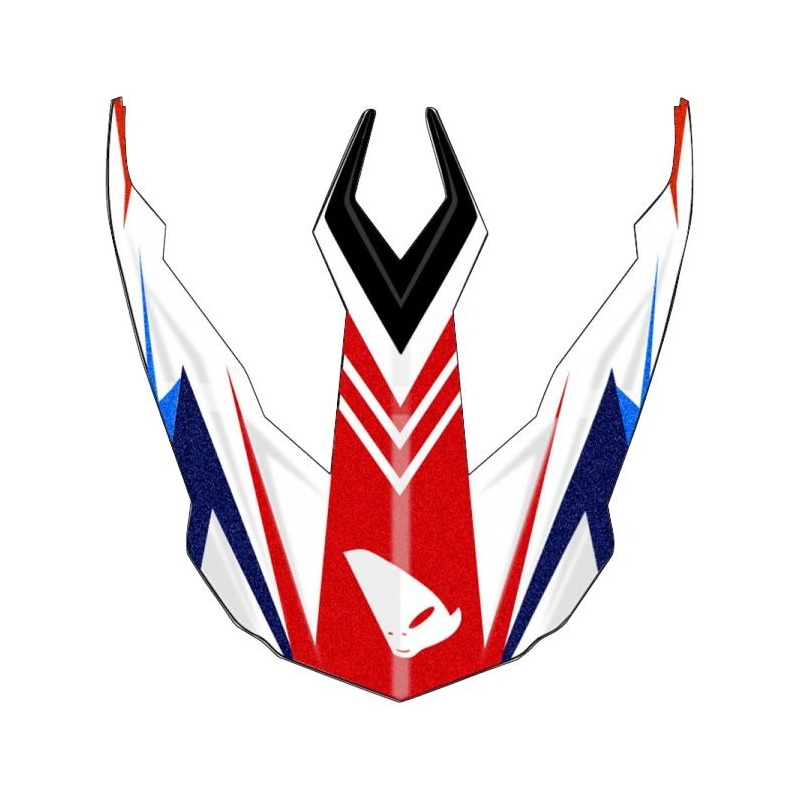 Visière Ufo pour casque Aries blanc/rouge/bleu