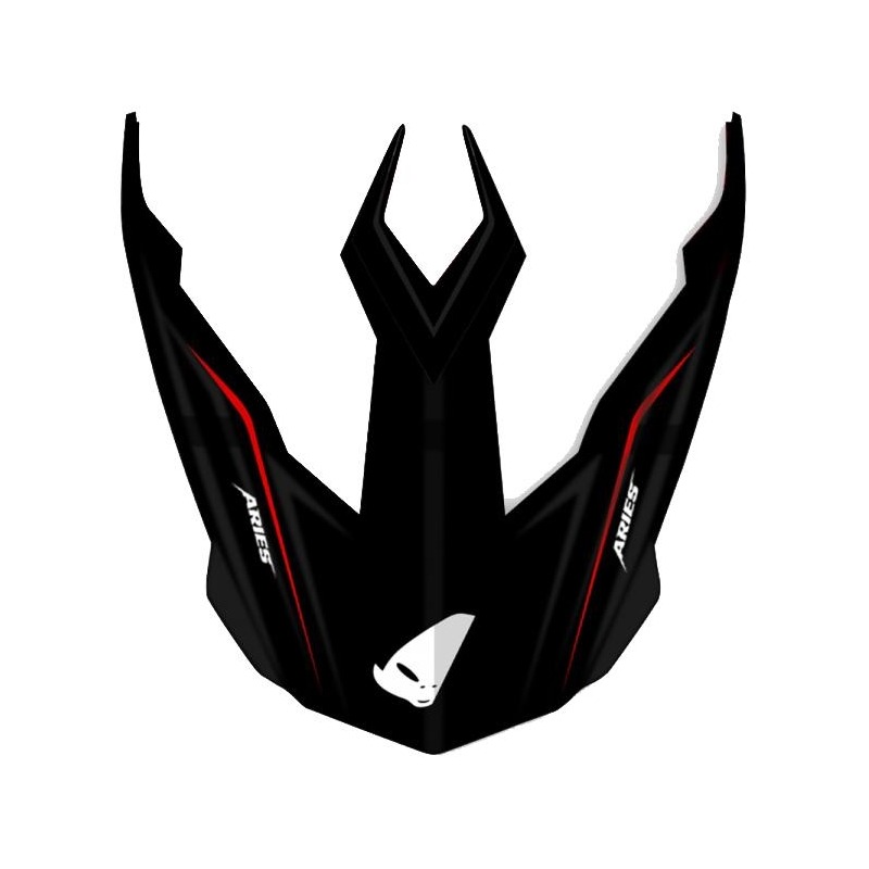 Visière Ufo pour casque Aries noir/rouge matte