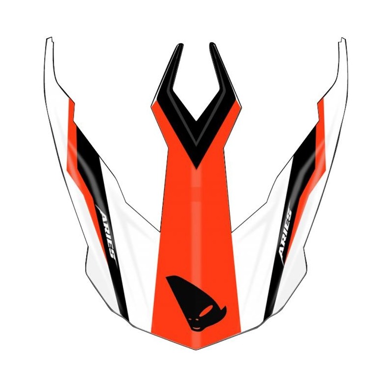 Visière Ufo pour casque Aries orange/noir/blanc