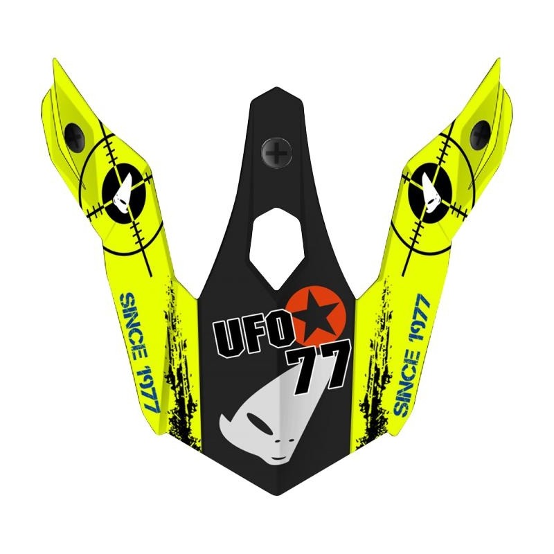 Visière Ufo pour casque Bomber gris/rouge/jaune/bleu