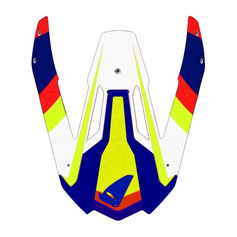 Visière Ufo pour casque Diamond blanc/bleu/jaune
