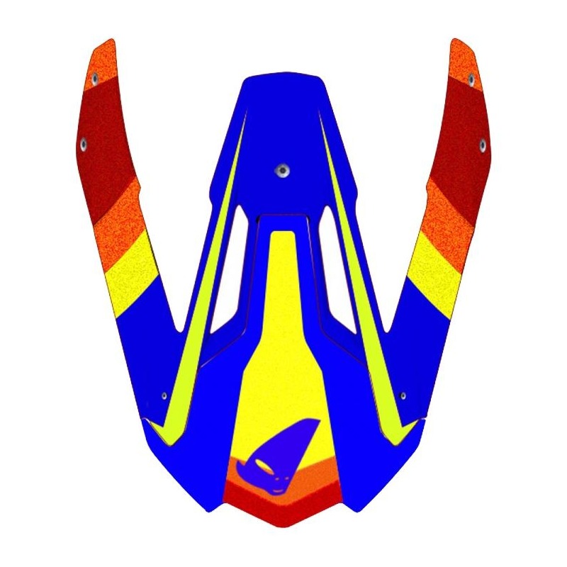 Visière Ufo pour casque Diamond bleu/jaune/orange