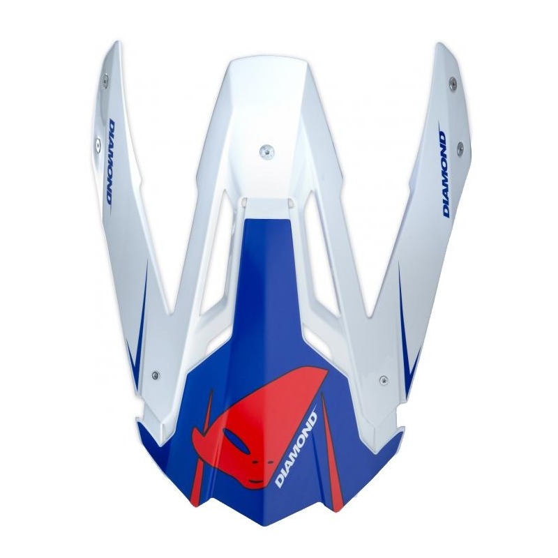 Visière Ufo pour casque Diamond bleu/rouge/blanc