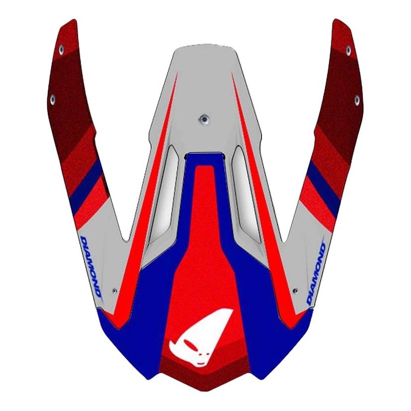 Visière Ufo pour casque Diamond gris/rouge