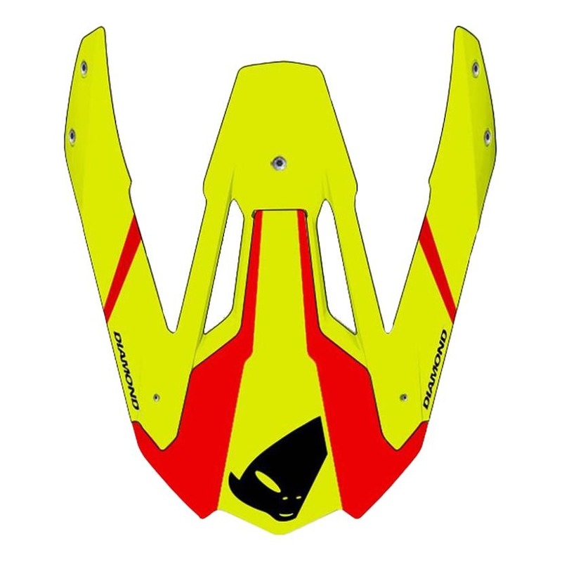 Visière Ufo pour casque Diamond jaune/rouge