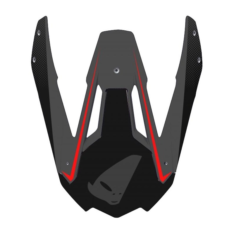 Visière Ufo pour casque Diamond noir matte/rouge