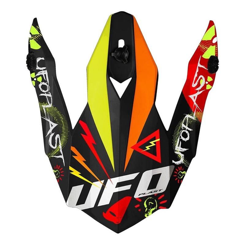 Visière Ufo pour casque Electroshock bleu/orange